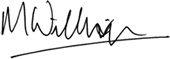 Signature of Mark Williamson, CFO